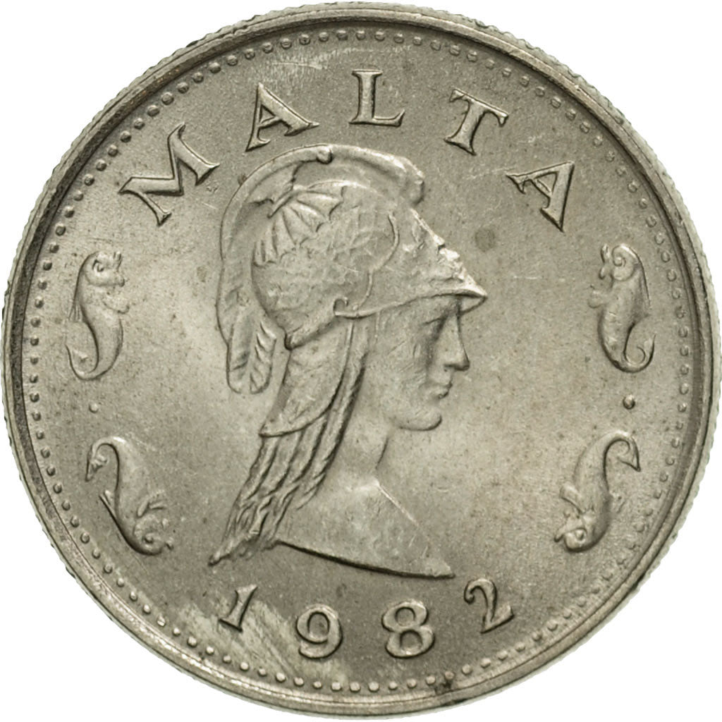 Coin, Malta, 2 Cents, 1982, British Royal Mint, VF(30-35), Copper-nickel, KM:58