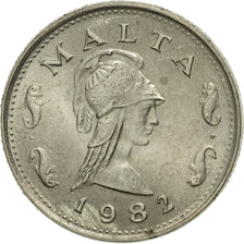 Moneda, Malta, 2 Cents, 1982, British Royal Mint, BC+, Cobre - níquel, KM:58