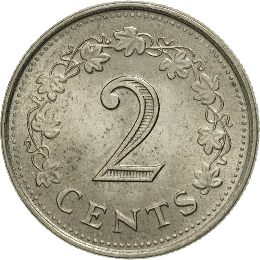 Coin, Malta, 2 Cents, 1982, British Royal Mint, VF(30-35), Copper-nickel, KM:58