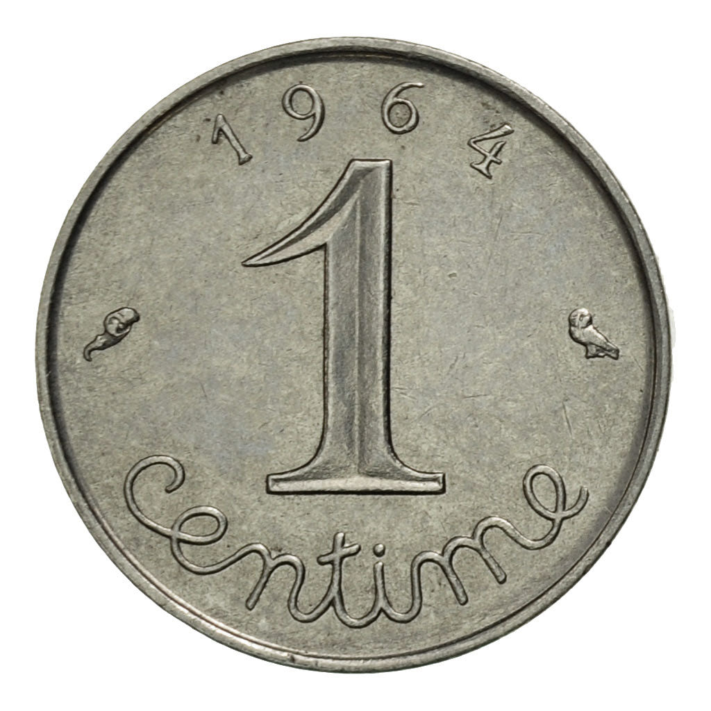 Moneta, Francja, Épi, Centime, 1964, Paris, VF(30-35), Stal nierdzewna, KM:928