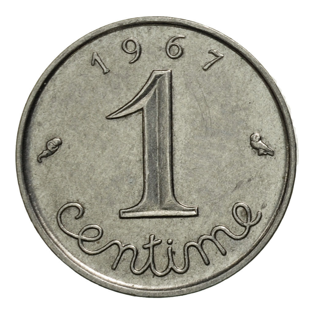 Moneta, Francia, Épi, Centime, 1967, Paris, MB+, Acciaio inossidabile, KM:928