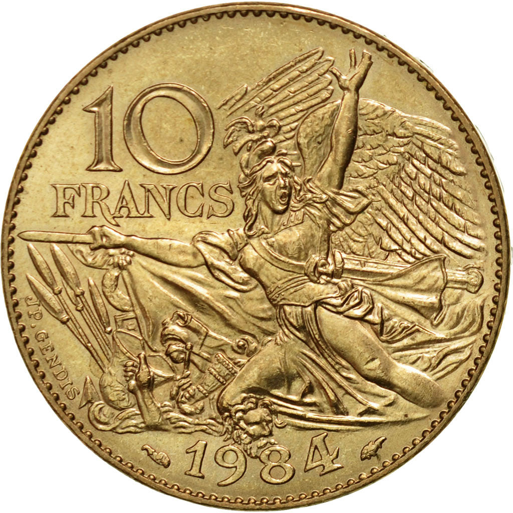Moneda, Francia, François Rude, 10 Francs, 1984, Paris, MBC, Níquel - bronce