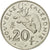 Coin, New Caledonia, 20 Francs, 1992, Paris, EF(40-45), Nickel, KM:12