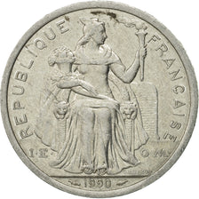 Monnaie, Nouvelle-Calédonie, 2 Francs, 1990, Paris, TB+, Aluminium, KM:14