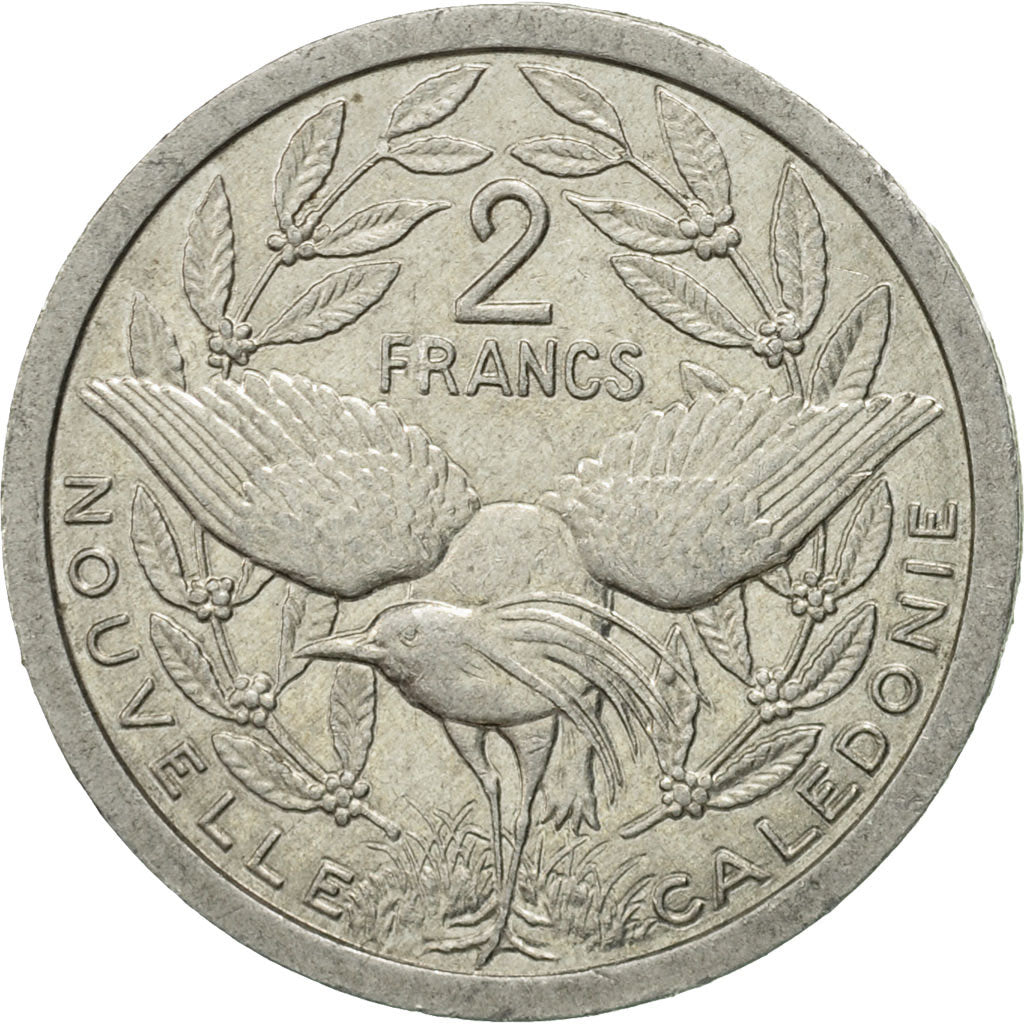 Monnaie, Nouvelle-Calédonie, 2 Francs, 1990, Paris, TB+, Aluminium, KM:14