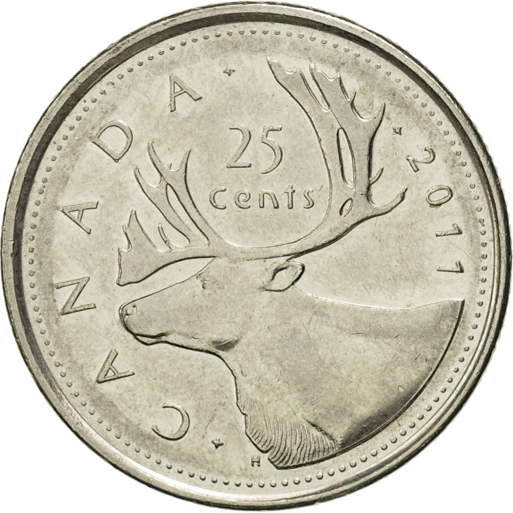 Coin, Canada, Elizabeth II, 25 Cents, 2011, Royal Canadian Mint, Winnipeg
