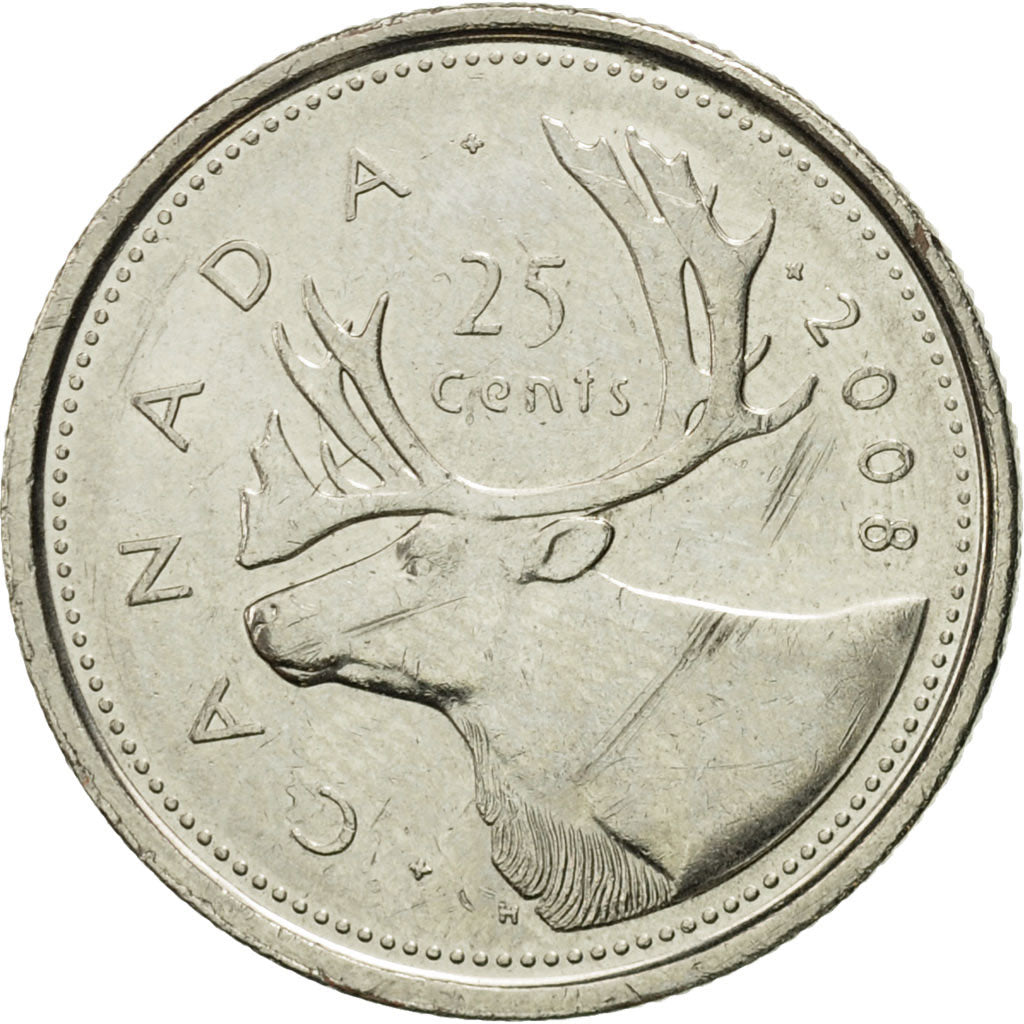 Coin, Canada, Elizabeth II, 25 Cents, 2008, Royal Canadian Mint, Winnipeg