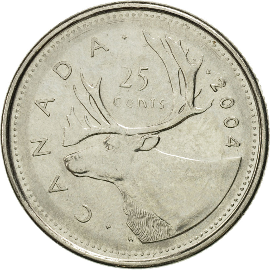 Coin, Canada, Elizabeth II, 25 Cents, 2004, Royal Canadian Mint, EF(40-45)