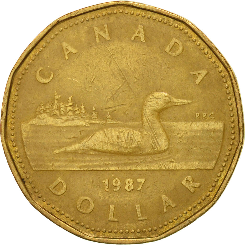 Coin, Canada, Elizabeth II, Dollar, 1987, Royal Canadian Mint, Ottawa