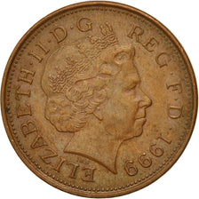Coin, Great Britain, Elizabeth II, 2 Pence, 1999, EF(40-45), Bronze, KM:987a