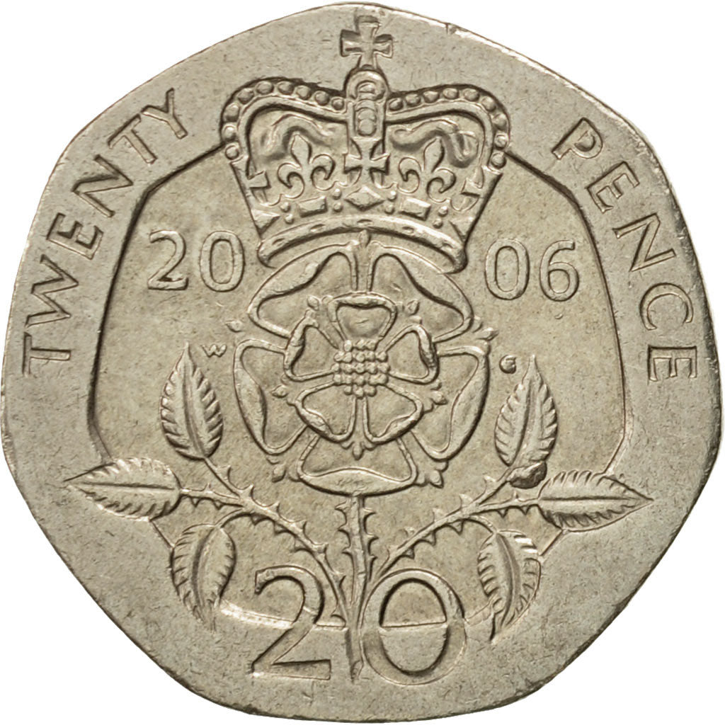 Moneda, Gran Bretaña, Elizabeth II, 20 Pence, 2006, MBC, Cobre - níquel