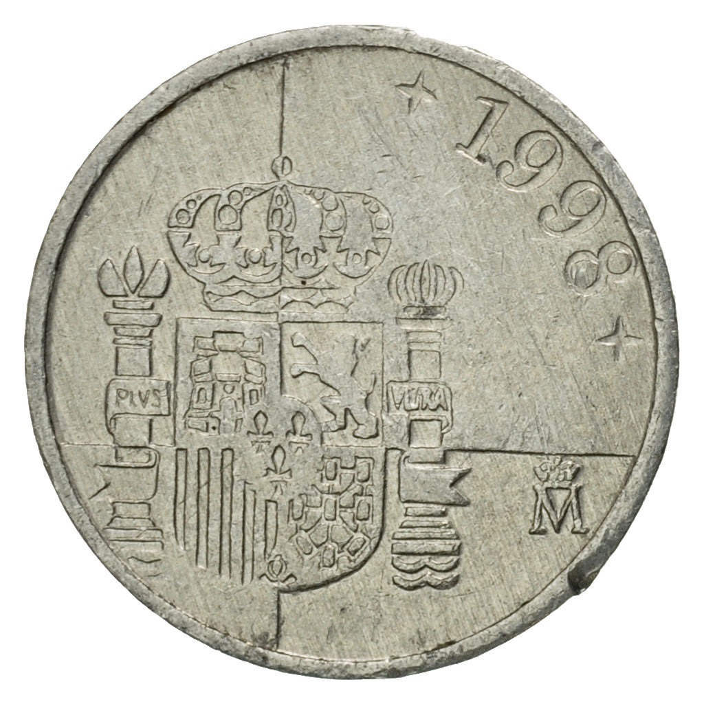 Coin, Spain, Juan Carlos I, Peseta, 1998, VF(30-35), Aluminum, KM:832