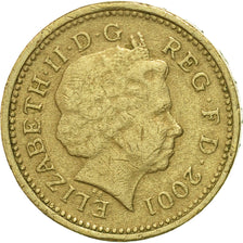 Coin, Great Britain, Elizabeth II, Pound, 2001, British Royal Mint, VF(30-35)