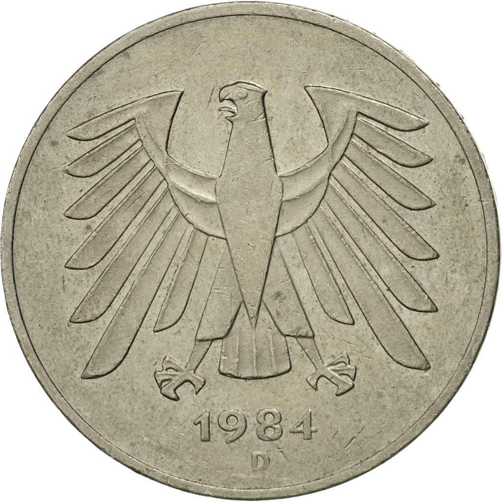 Monnaie, République fédérale allemande, 5 Mark, 1984, Munich, TB