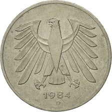 Monnaie, République fédérale allemande, 5 Mark, 1984, Munich, TB