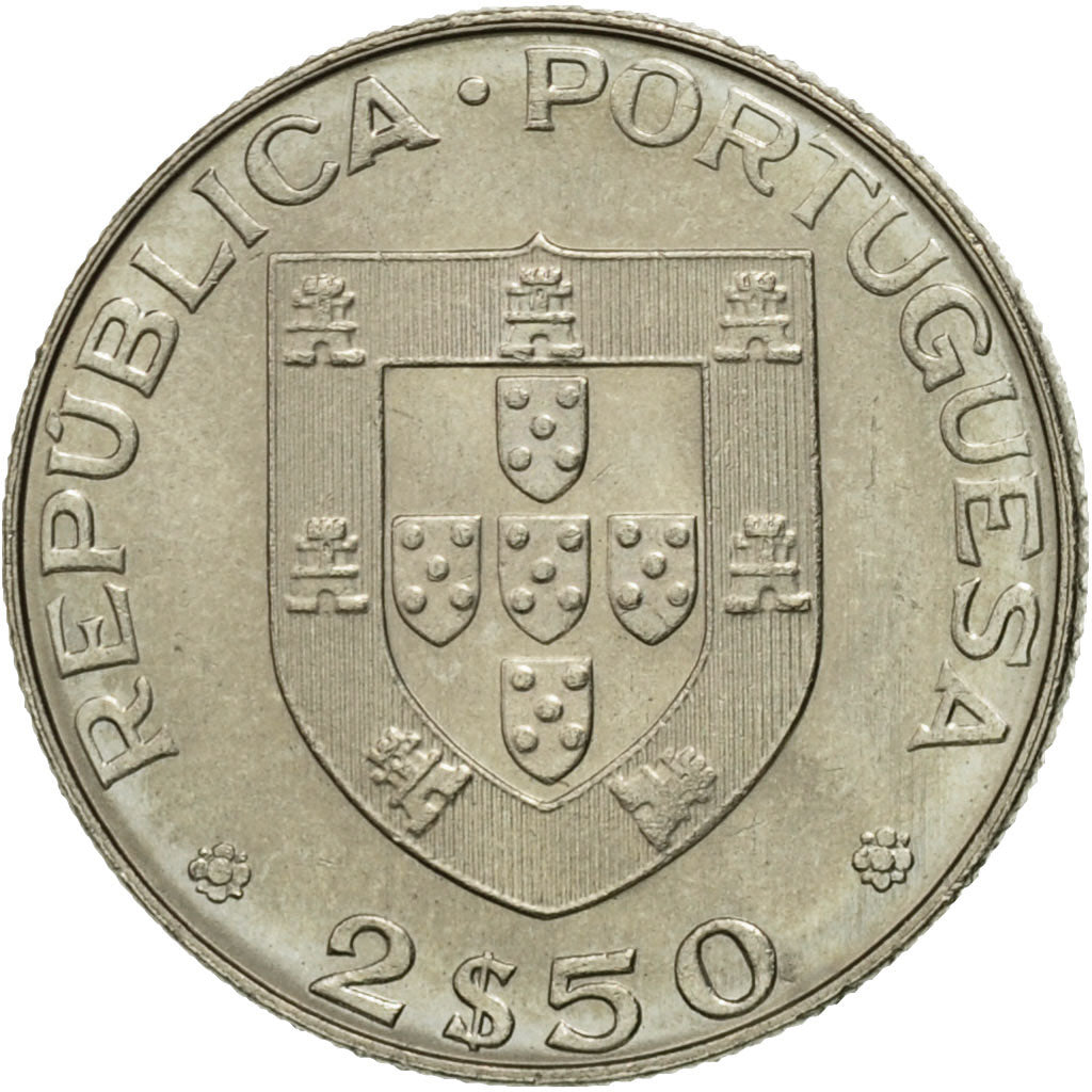 Coin, Portugal, 2-1/2 Escudos, 1982, Lisbon, EF(40-45), Copper-nickel, KM:613