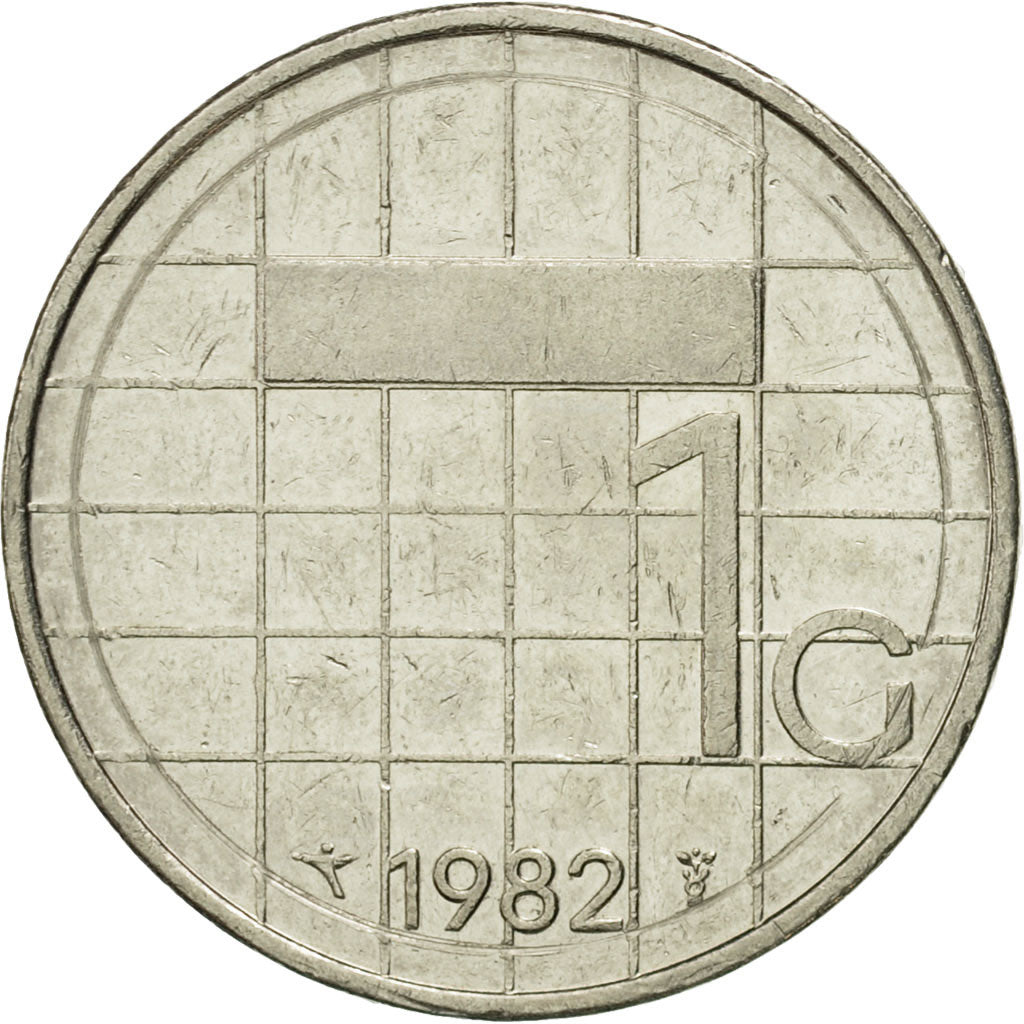 Moneda, Países Bajos, Beatrix, Gulden, 1982, BC+, Níquel, KM:205