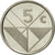Coin, Aruba, Beatrix, 5 Cents, 1986, Utrecht, EF(40-45), Nickel Bonded Steel