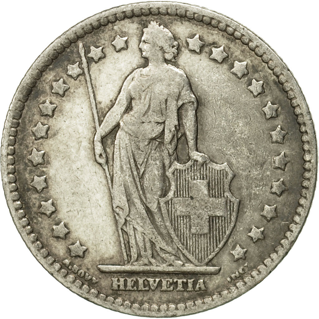 Moneta, Svizzera, Franc, 1921, Bern, MB, Argento, KM:24
