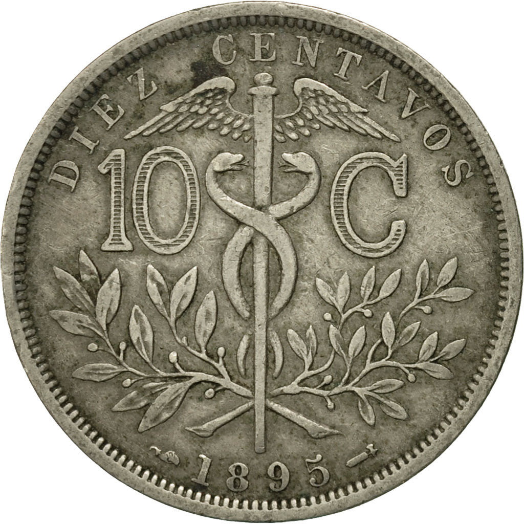 Coin, Bolivia, 10 Centavos, 1895, VF(20-25), Copper-nickel, KM:174.2