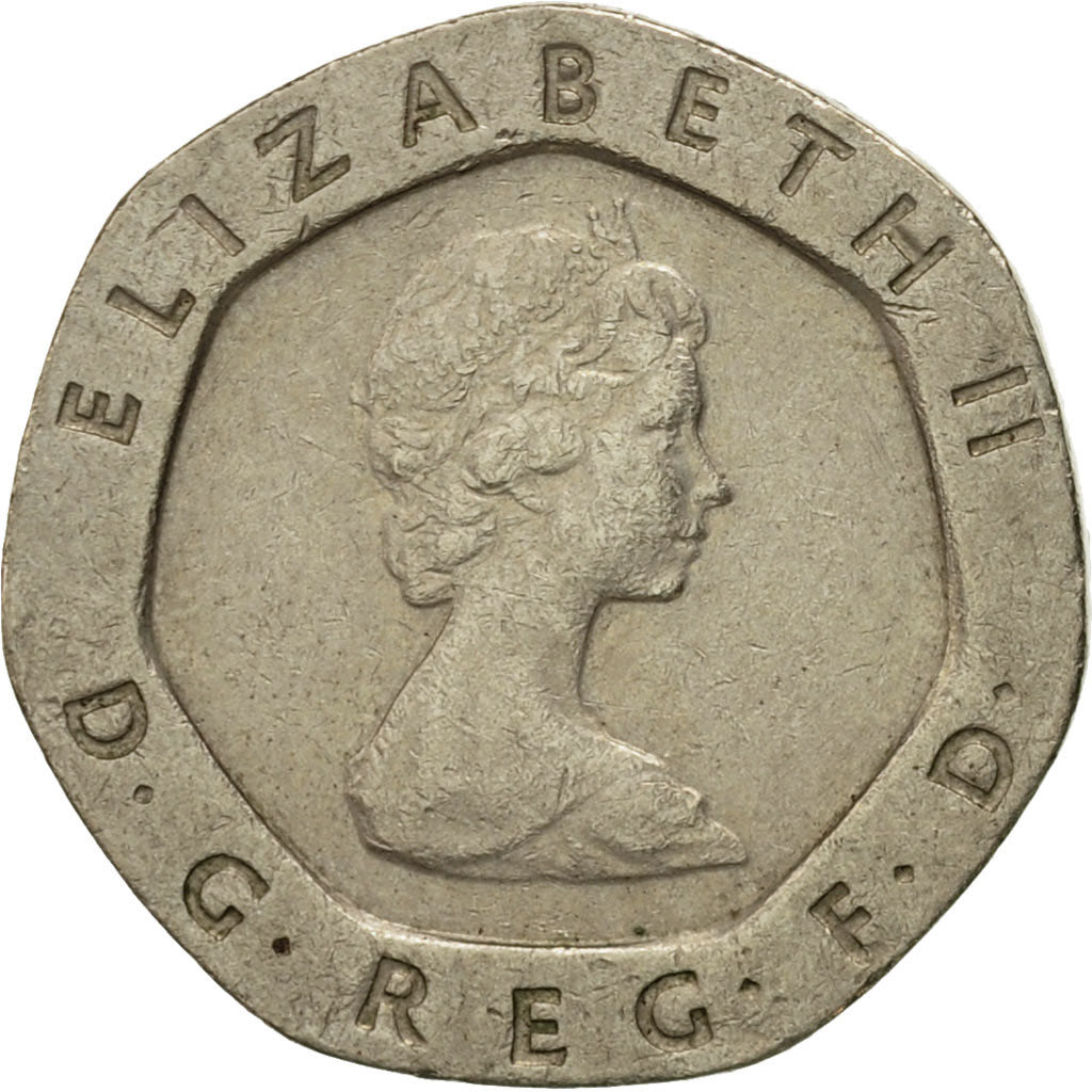 Coin, Great Britain, Elizabeth II, 20 Pence, 1983, VF(30-35), Copper-nickel