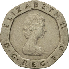 Coin, Great Britain, Elizabeth II, 20 Pence, 1983, VF(30-35), Copper-nickel