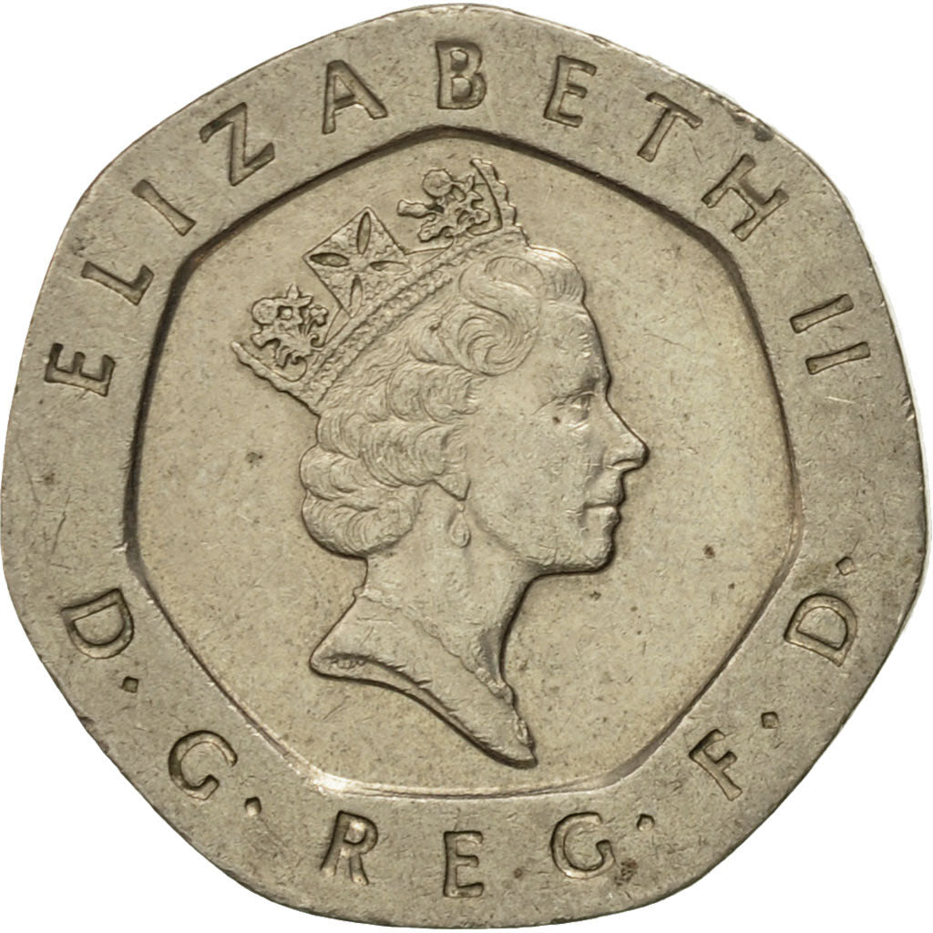 Münze, Großbritannien, Elizabeth II, 20 Pence, 1993, S+, Copper-nickel, KM:939