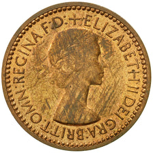 Coin, Great Britain, Elizabeth II, Farthing, 1953, VF(20-25), Bronze, KM:881