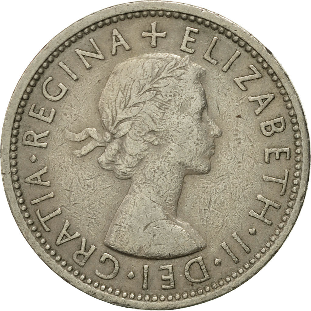 Coin, Great Britain, Elizabeth II, Florin, Two Shillings, 1966, VF(30-35)
