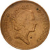 Moneda, Gran Bretaña, Elizabeth II, 2 Pence, 1989, BC+, Bronce, KM:936