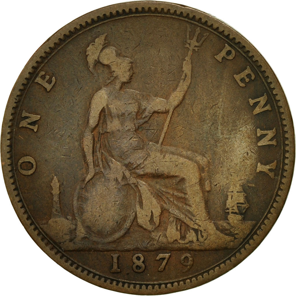 Coin, Great Britain, Victoria, Penny, 1879, VF(20-25), Bronze, KM:755