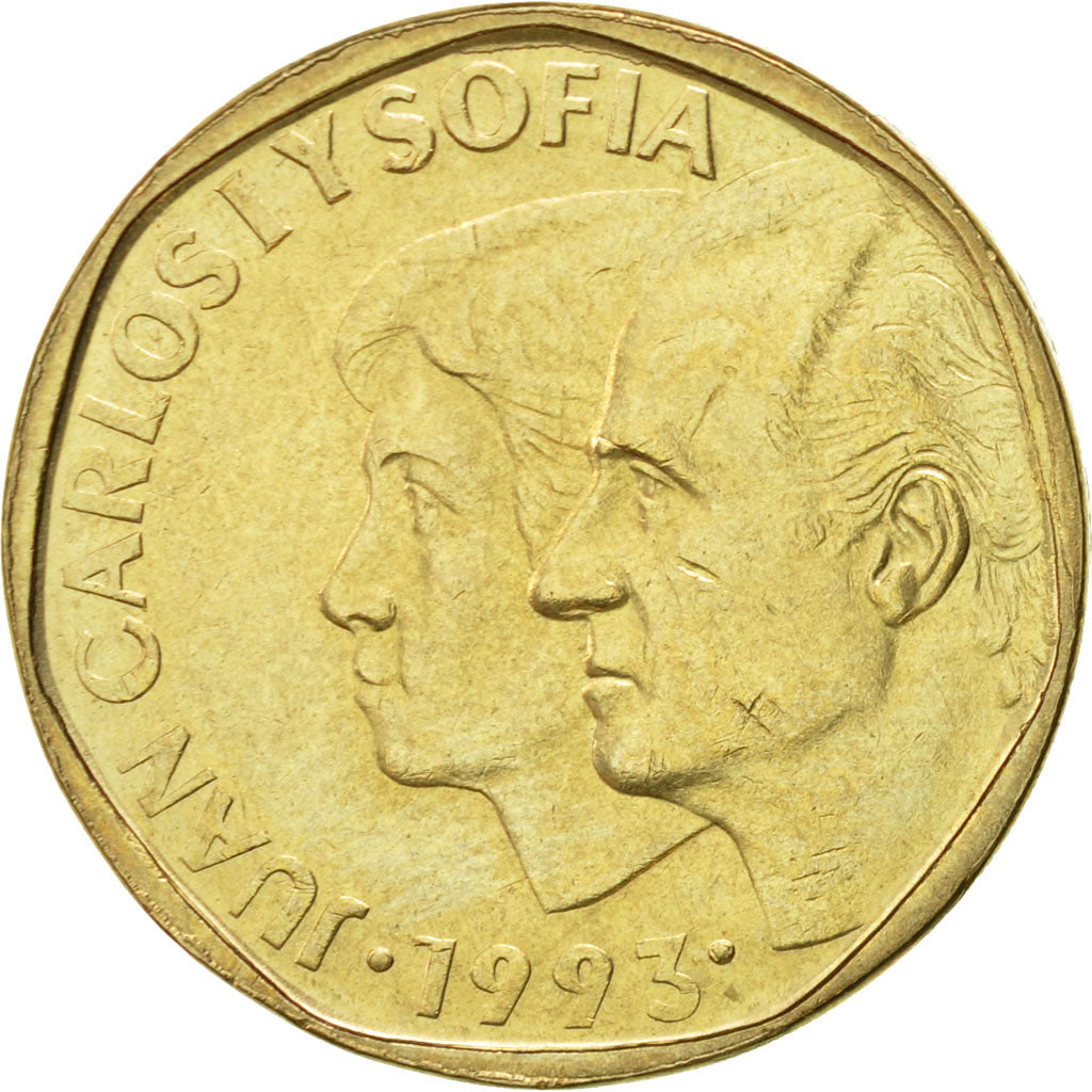 Coin, Spain, Juan Carlos I, 500 Pesetas, 1993, VF(30-35), Aluminum-Bronze