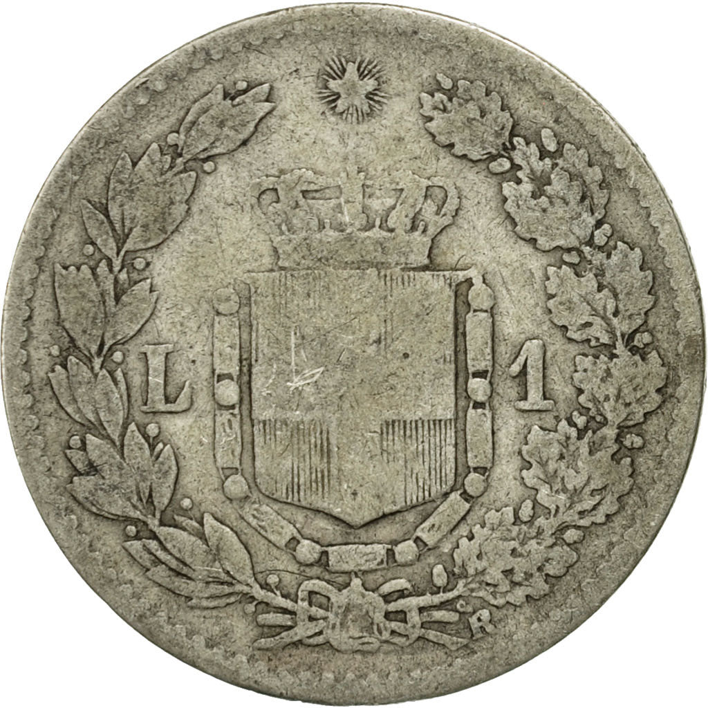 Coin, Italy, Umberto I, Lira, 1886, Rome, VF(20-25), Silver, KM:24.1