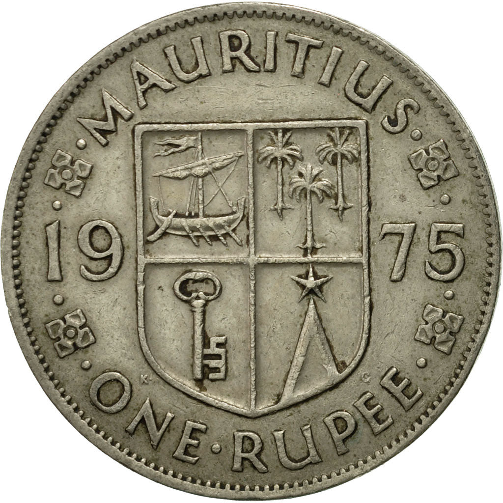 Monnaie, Mauritius, Elizabeth II, Rupee, 1975, TB+, Copper-nickel, KM:35.1