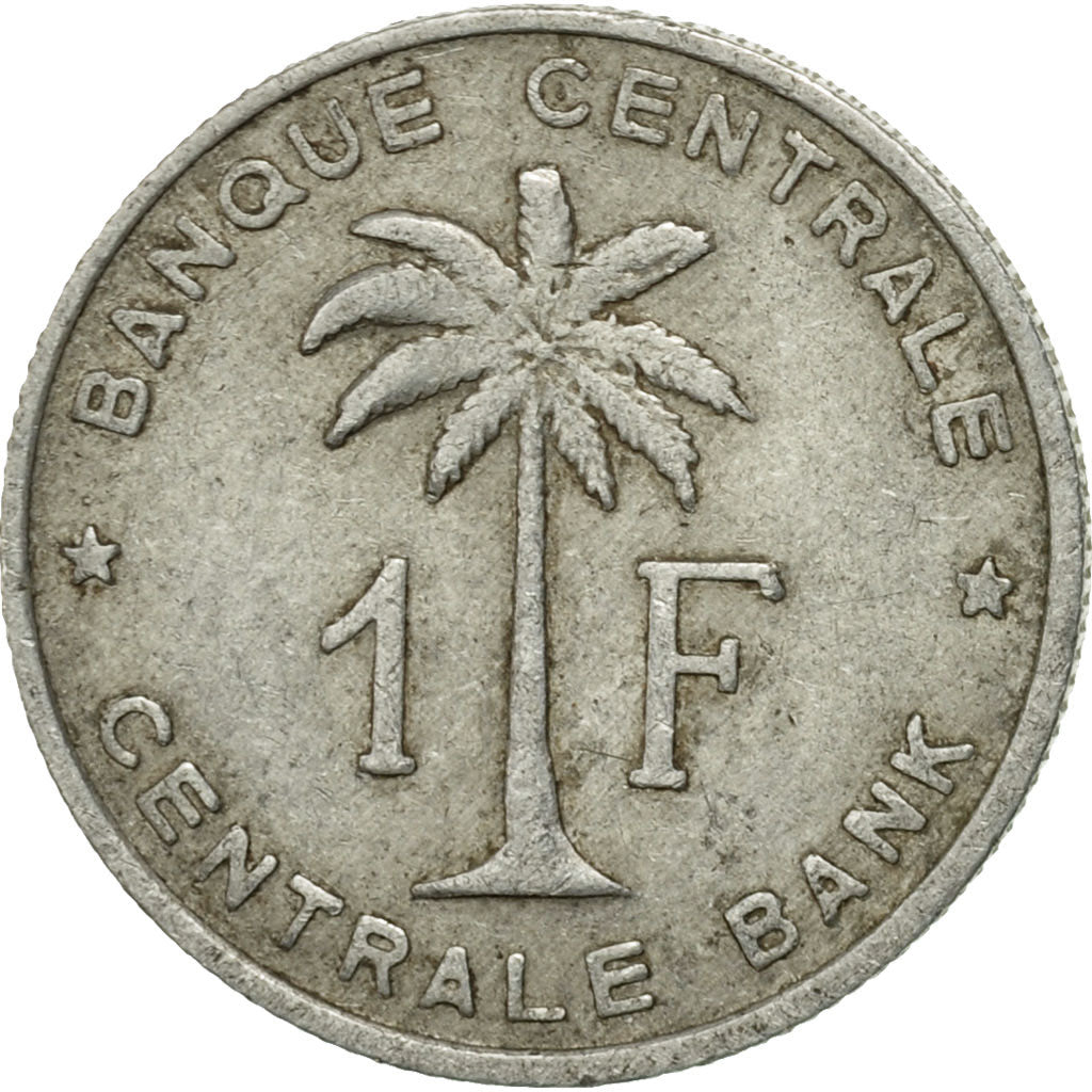 Coin, Belgian Congo, RUANDA-URUNDI, Franc, 1959, VF(20-25), Aluminum, KM:4