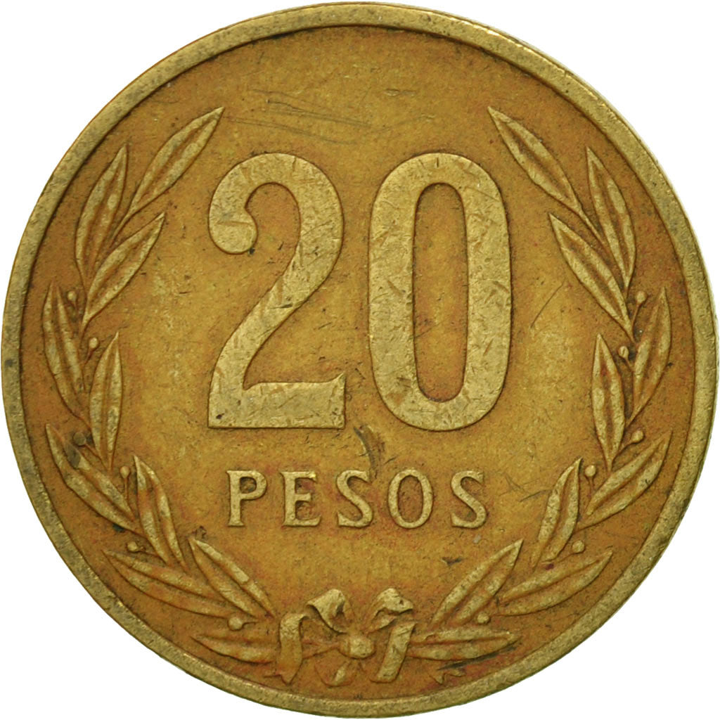 Monnaie, Colombie, 20 Pesos, 1982, TB, Aluminum-Bronze, KM:271