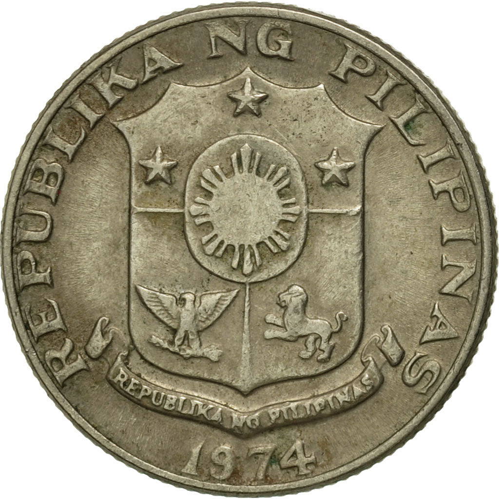 Coin, Philippines, 10 Sentimos, 1974, VF(20-25), Copper-nickel, KM:198