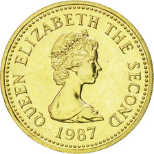 Coin, Jersey, Elizabeth II, Pound, 1987, MS(60-62), Nickel-brass, KM:71