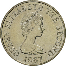 Munten, Jersey, Elizabeth II, 5 Pence, 1987, PR+, Copper-nickel, KM:56.1