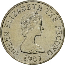 Coin, Jersey, Elizabeth II, 5 Pence, 1987, MS(60-62), Copper-nickel, KM:56.1