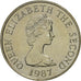 Monnaie, Jersey, Elizabeth II, 5 Pence, 1987, SUP+, Copper-nickel, KM:56.1