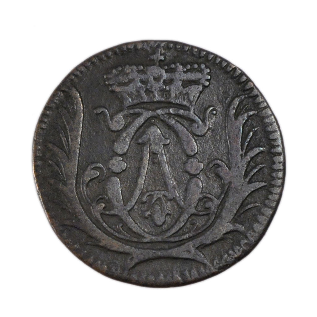 GERMAN STATES, 4 Pfennig, 1/84 Thaler, 1748, KM #179, EF(40-45), Copper, 3.10