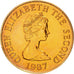 Moneda, Jersey, Elizabeth II, 2 Pence, 1987, EBC+, Bronce, KM:55