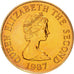 Coin, Jersey, Elizabeth II, 2 Pence, 1987, MS(60-62), Bronze, KM:55