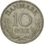 Coin, Denmark, Frederik IX, 10 Öre, 1961, Copenhagen, VF(30-35), Copper-nickel