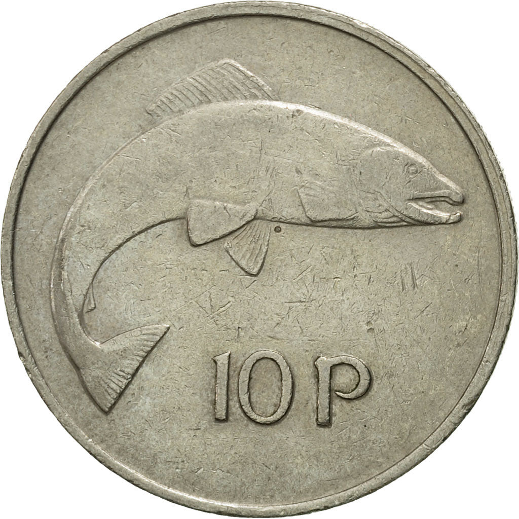 Coin, IRELAND REPUBLIC, 10 Pence, 1980, Copenhagen, EF(40-45), Copper-nickel
