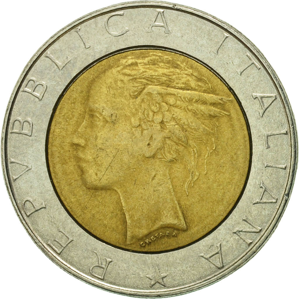 Coin, Italy, 500 Lire, 1987, Rome, VF(30-35), Bi-Metallic, KM:111