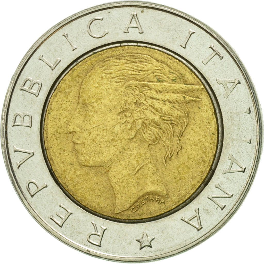 Coin, Italy, 500 Lire, 1993, Rome, VF(30-35), Bi-Metallic, KM:160