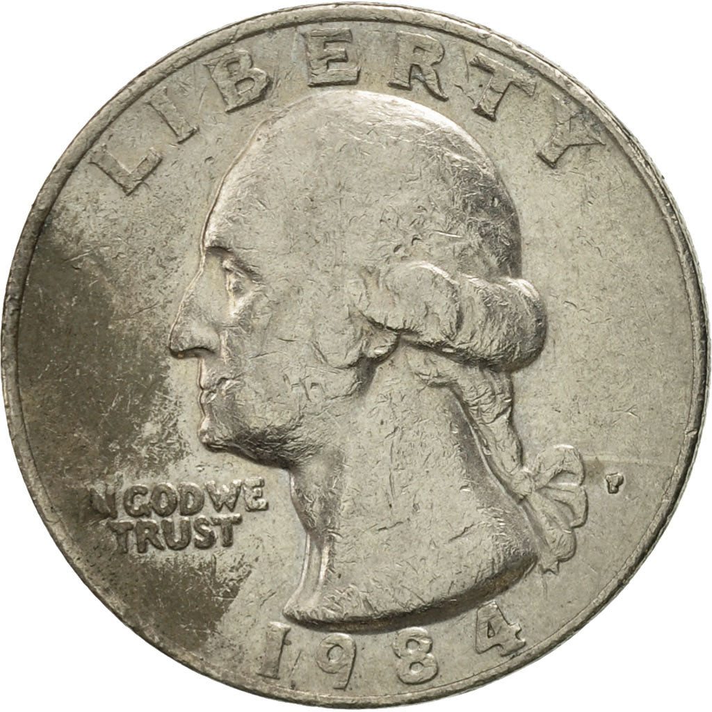 Coin, United States, Washington Quarter, Quarter, 1984, U.S. Mint, Philadelphia