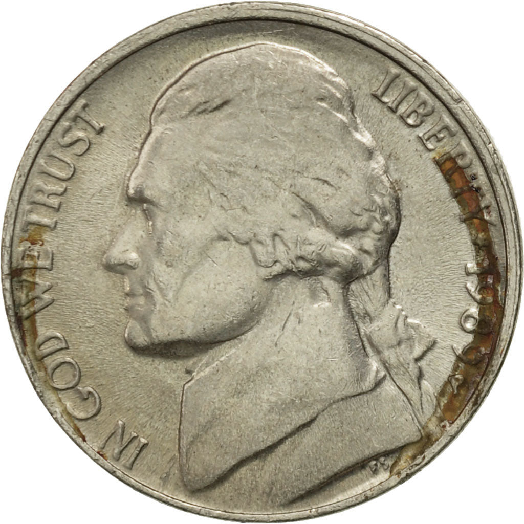 Munten, Verenigde Staten, Jefferson Nickel, 5 Cents, 1989, U.S. Mint